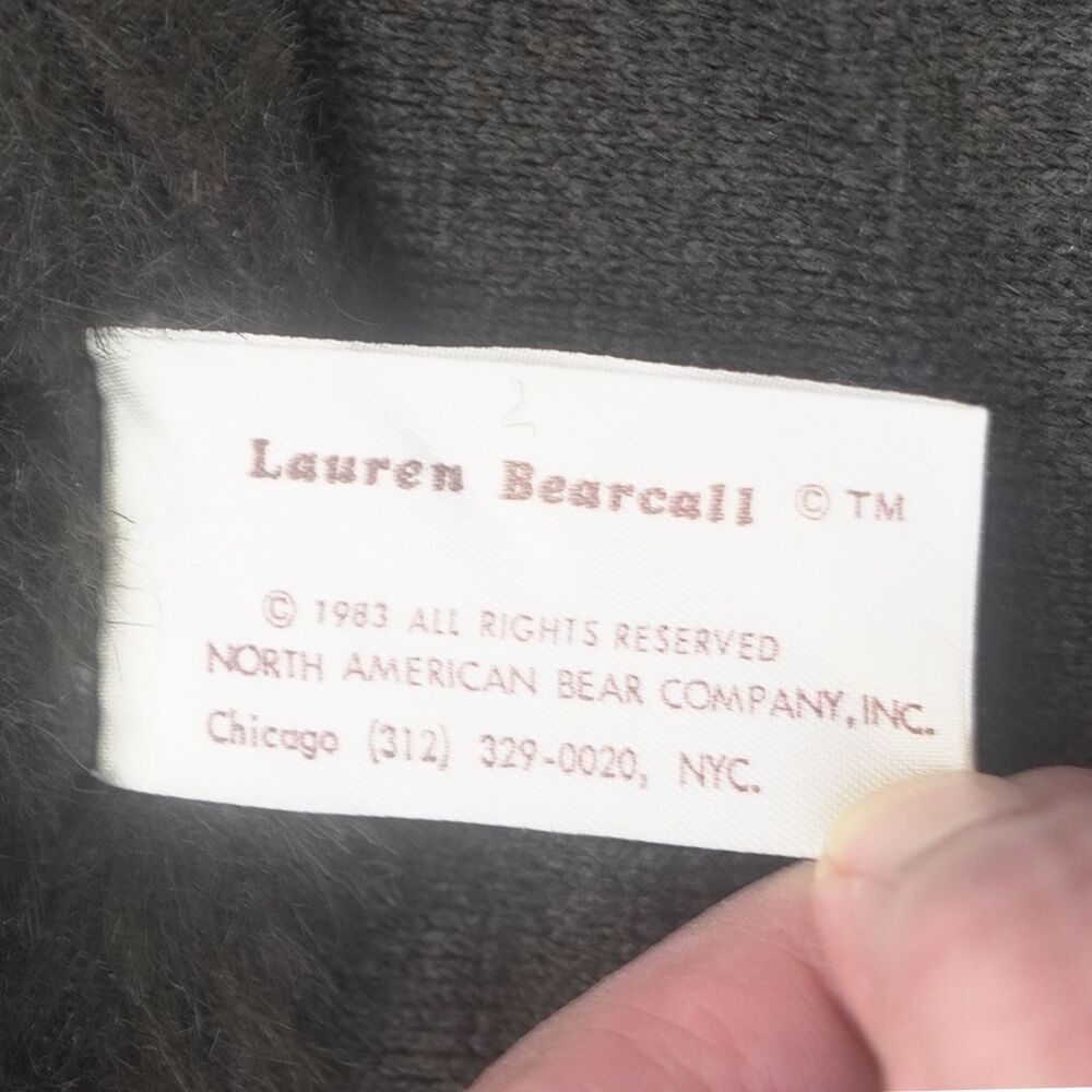 Vintage North American Bear Co. Plush Red Bear in Faux Fur Coat Lauren Bacall - Picture 10 of 11